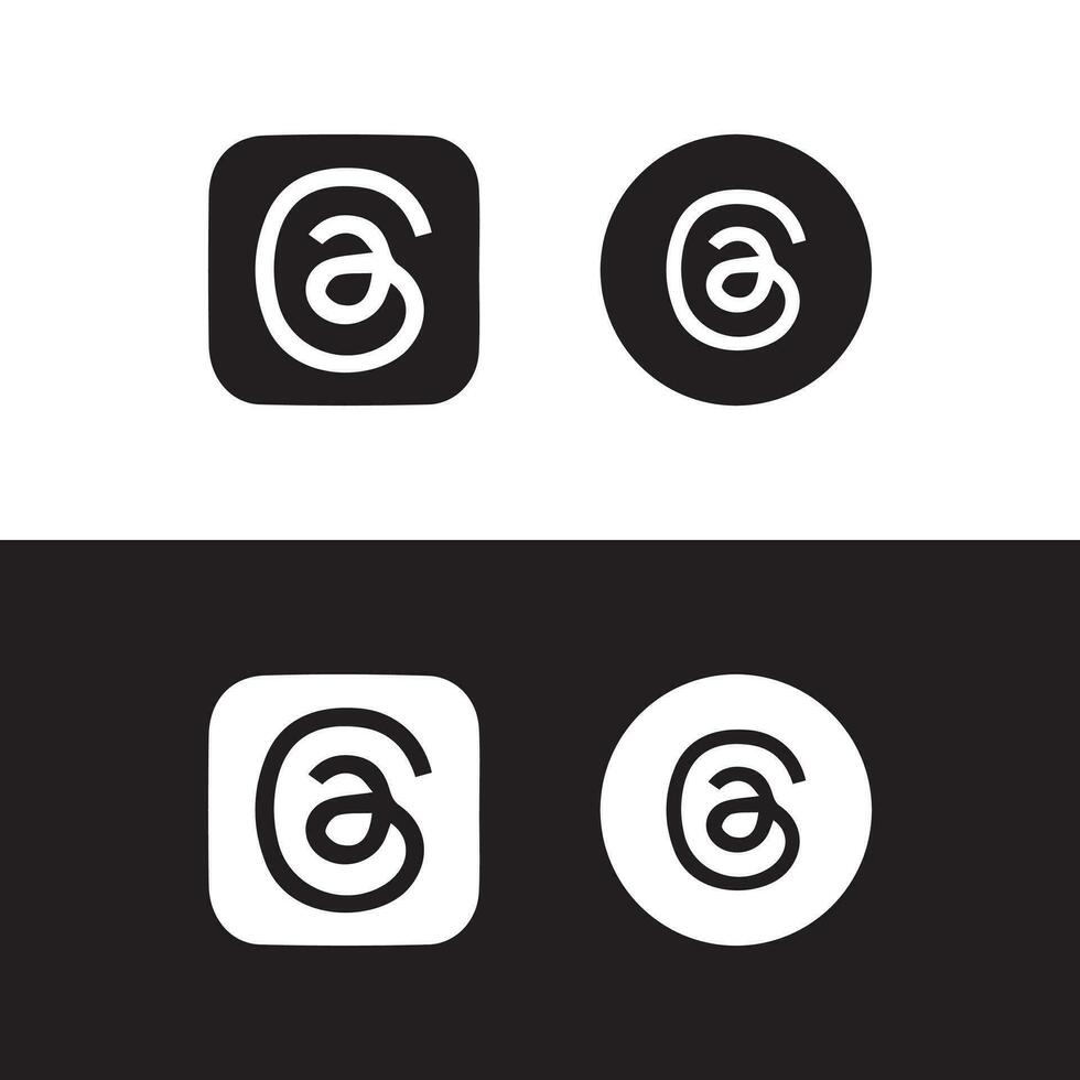 social logo noir et blanc vecteur