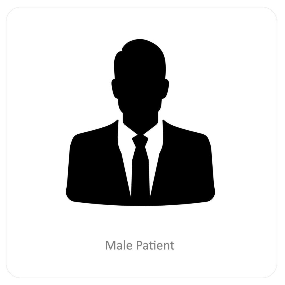 Masculin patient et Masculin icône concept vecteur