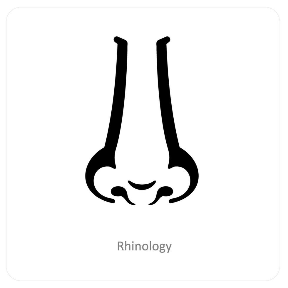 rhinologie et anatomie icône concept vecteur