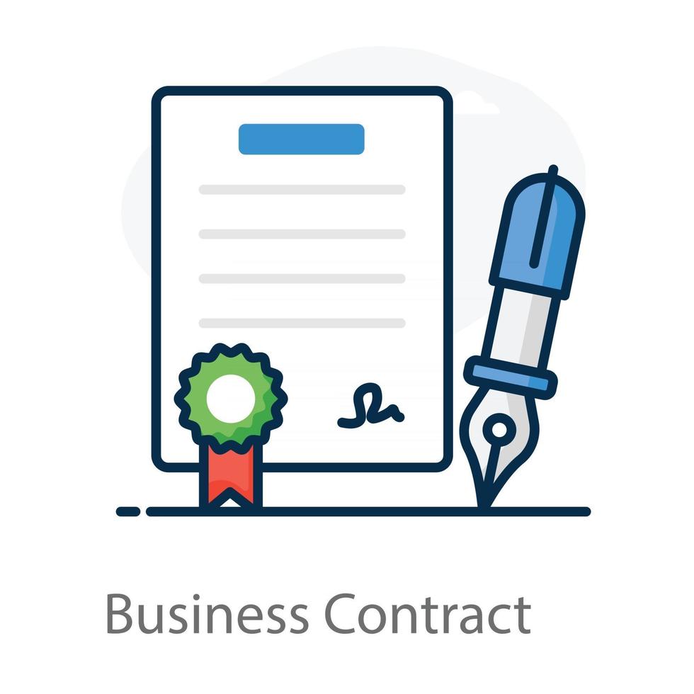conception de contrats commerciaux vecteur