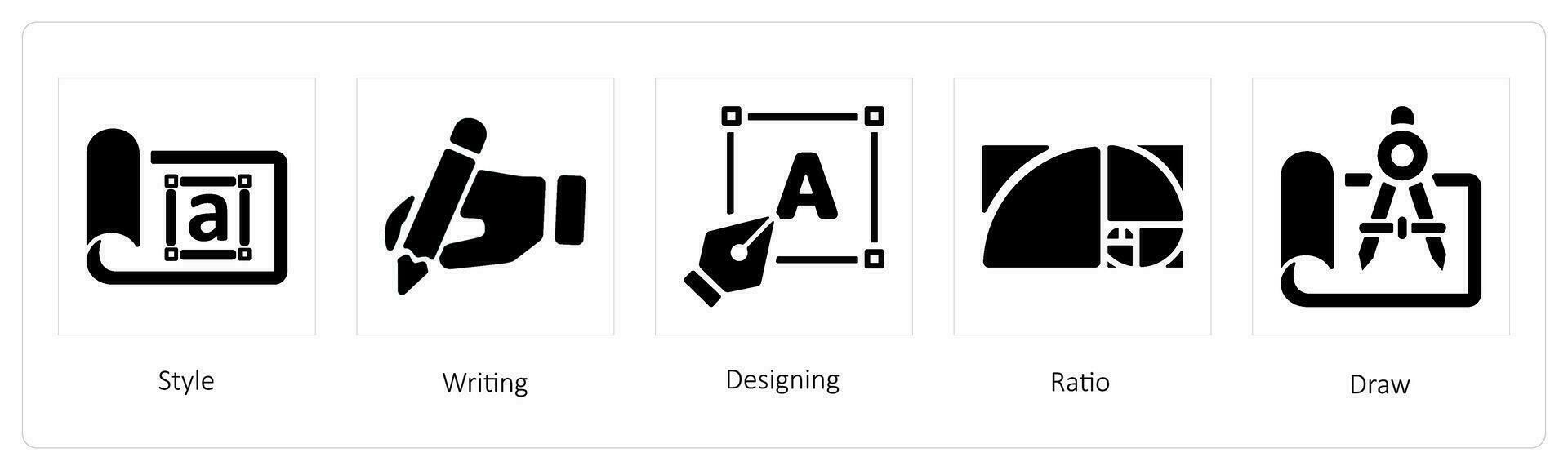 style, l'écriture et conception vecteur