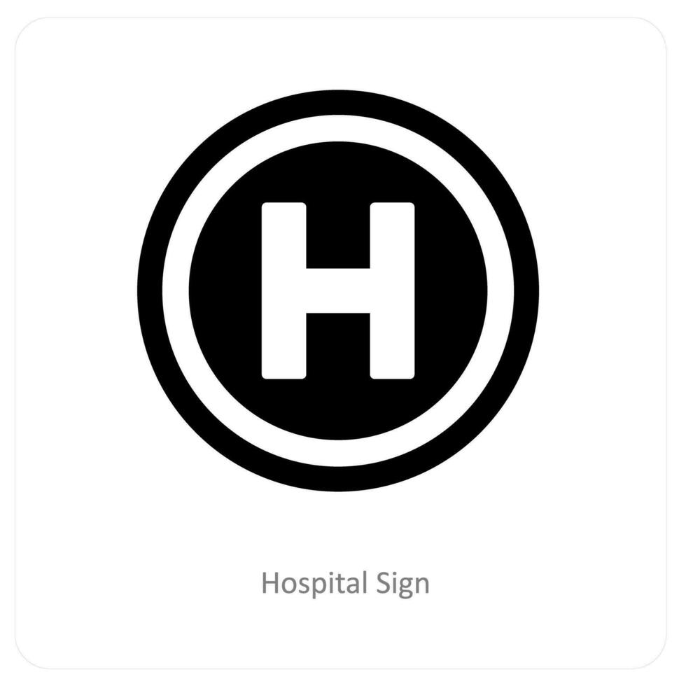 hôpital signe et symbole icône concept vecteur