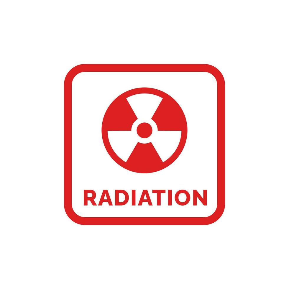 radiation emballage marque icône symbole vecteur