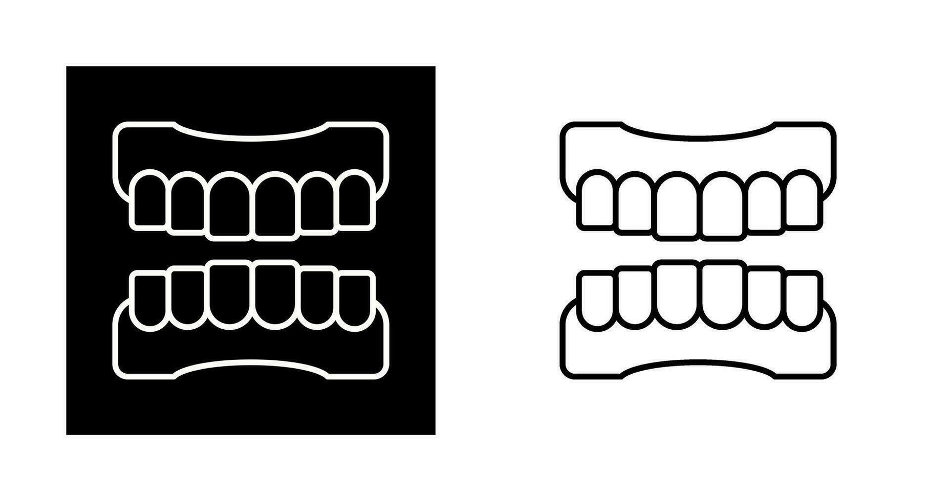 icône de vecteur de dentier