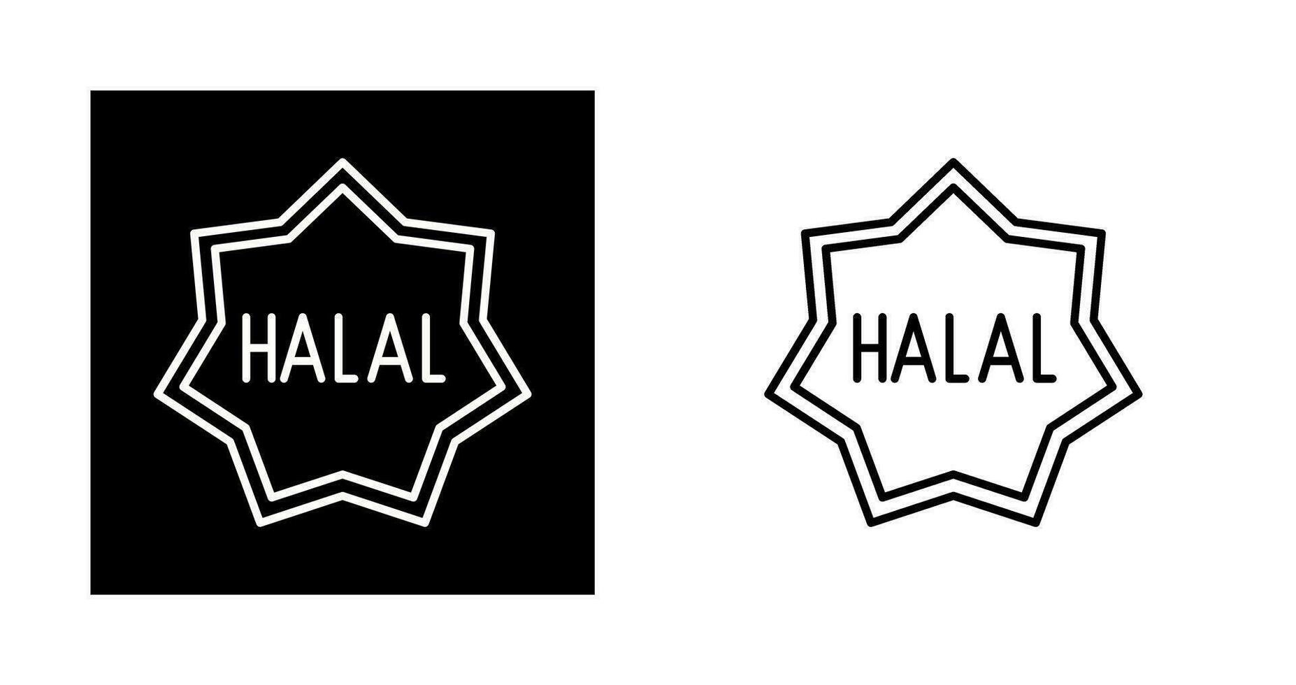 icône de vecteur halal