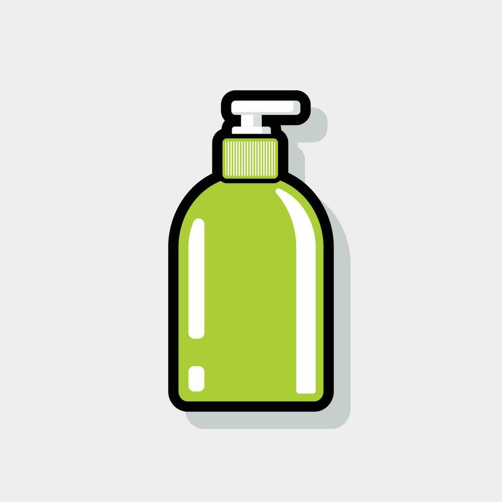 shampooing bouteille plat icône logo conception vecteur