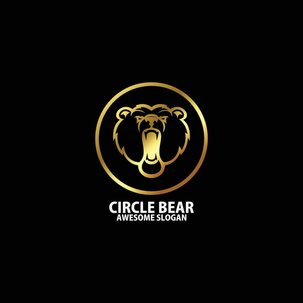 cercle ours logo avec luxe Couleur conception vecteur