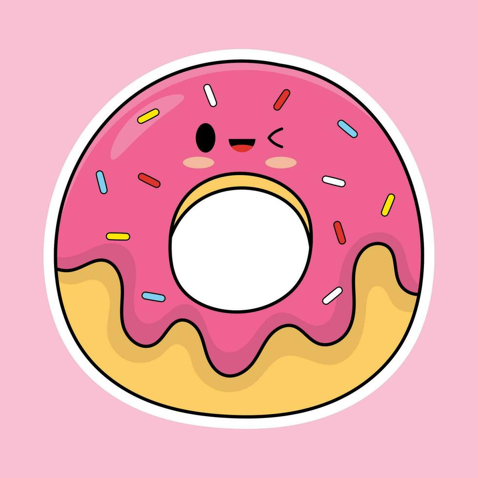 mignonne Donut vecteur