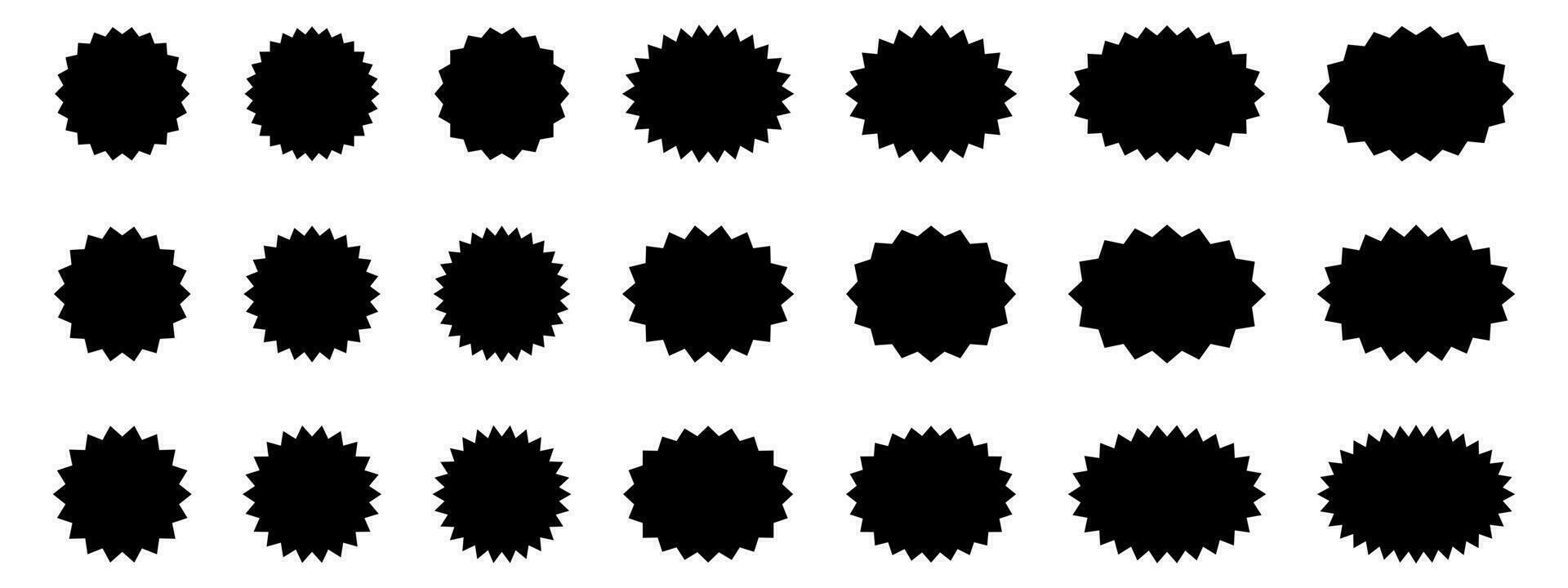 ensemble de vecteur éclat d'étoile, sunburst insignes. conception éléments - meilleur pour vente autocollant, prix étiqueter, qualité marquer. plat vecteur illustration isolé sur blanc Contexte.