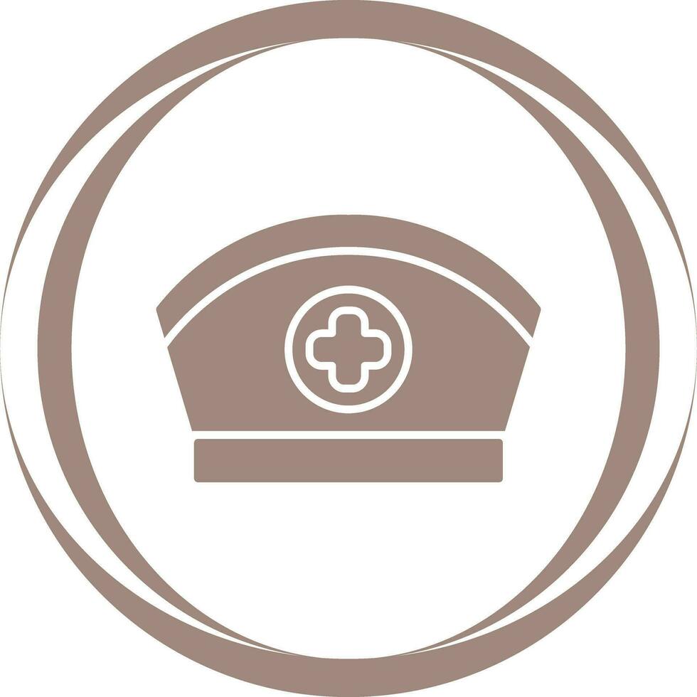 icône de vecteur de casquette infirmière