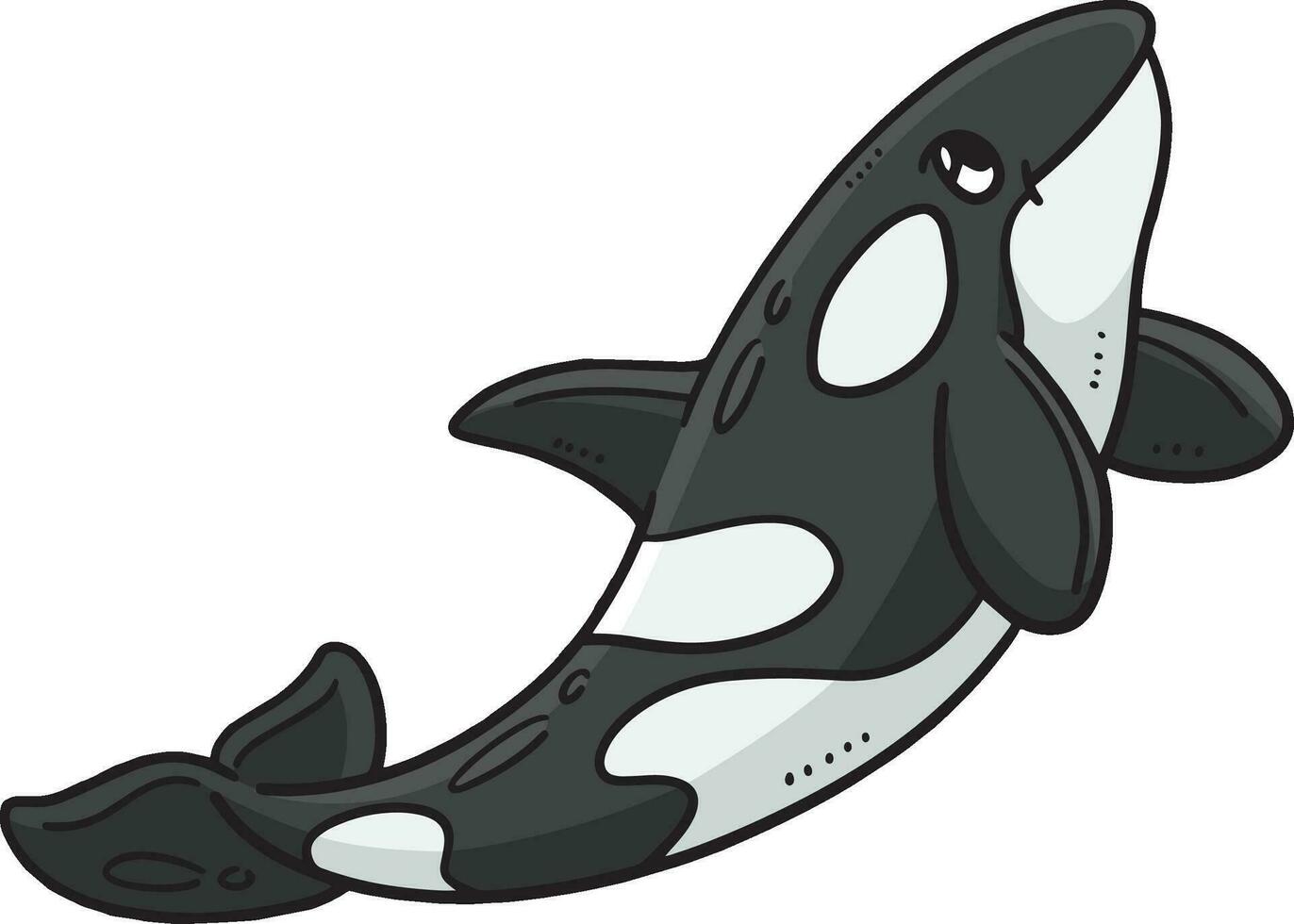 bébé tueur baleine dessin animé coloré clipart vecteur