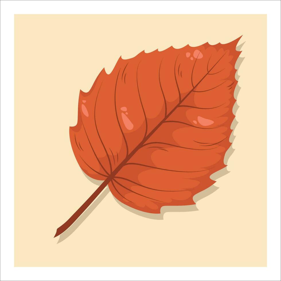 l'automne feuille, isolé sur Jaune Contexte. coloré rouge, marron bouleau, tilleul ou orme feuille. tomber conception élément. objets pour conception, cartes, bannières, prospectus, social médias, la toile, décoration vecteur