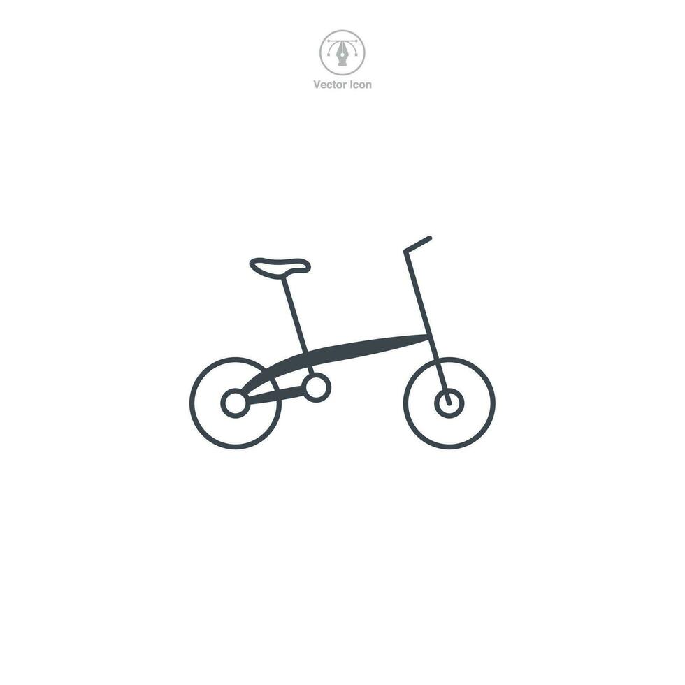 vélo icône symbole vecteur illustration isolé sur blanc Contexte