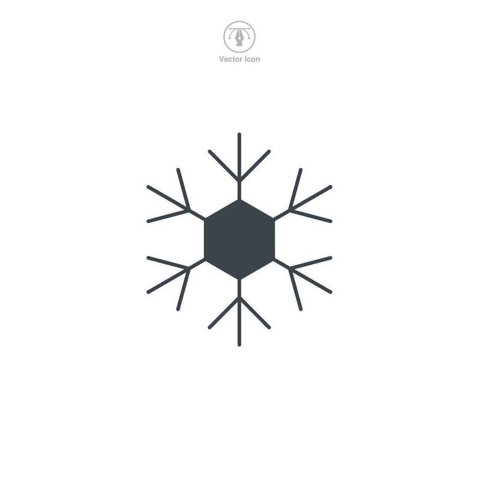flocon de neige icône symbole vecteur illustration isolé sur blanc Contexte