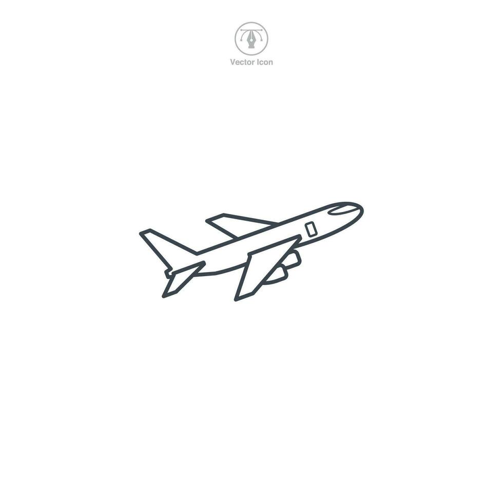 avion icône symbole vecteur illustration isolé sur blanc Contexte