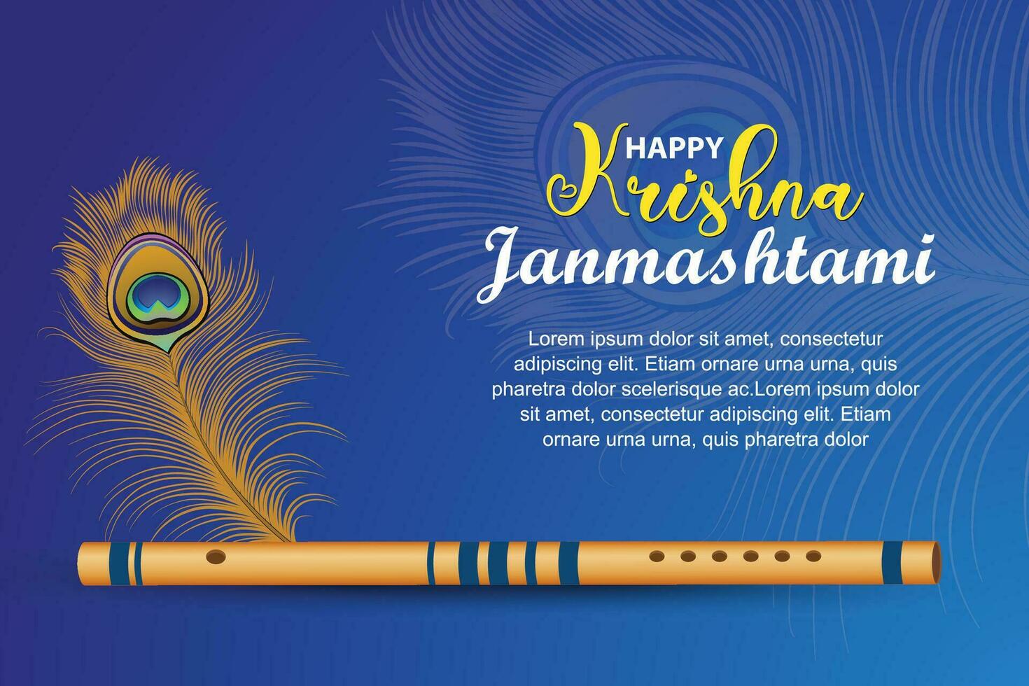 traditionnel affiche conception pour hindou Festival shree krishna janmashtami vecteur