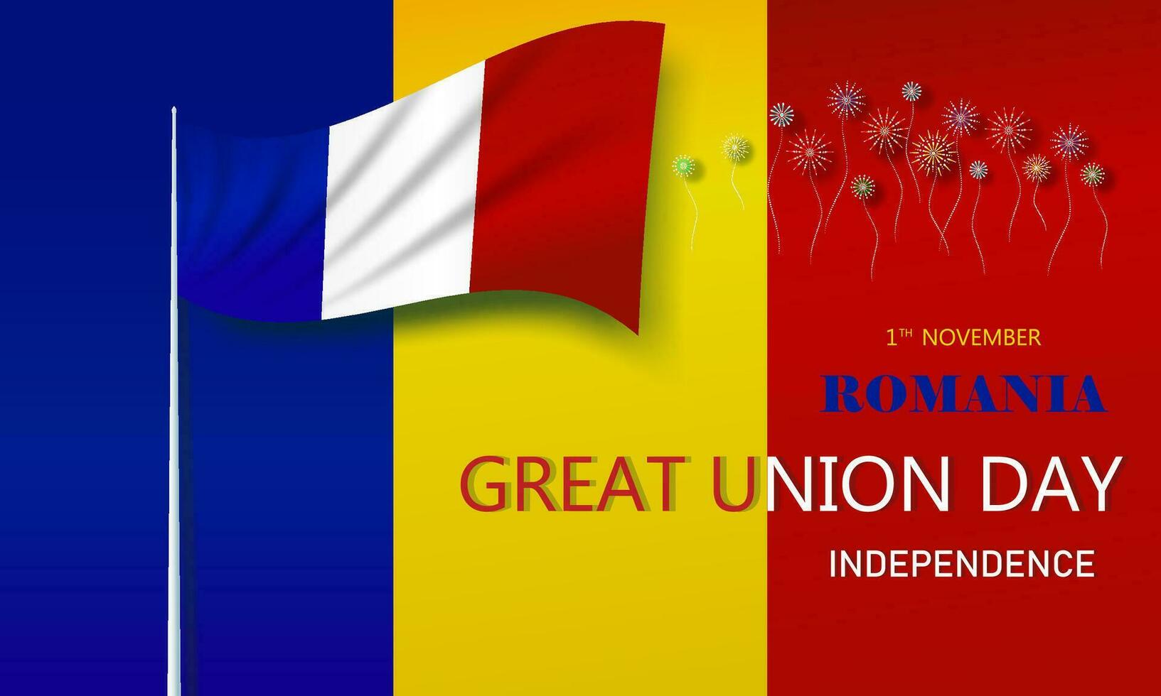 Roumanie nationale journée vecteur illustration avec nation drapeaux.