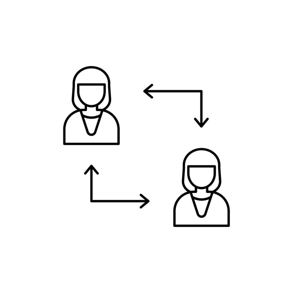 la communication icône. contour icône vecteur
