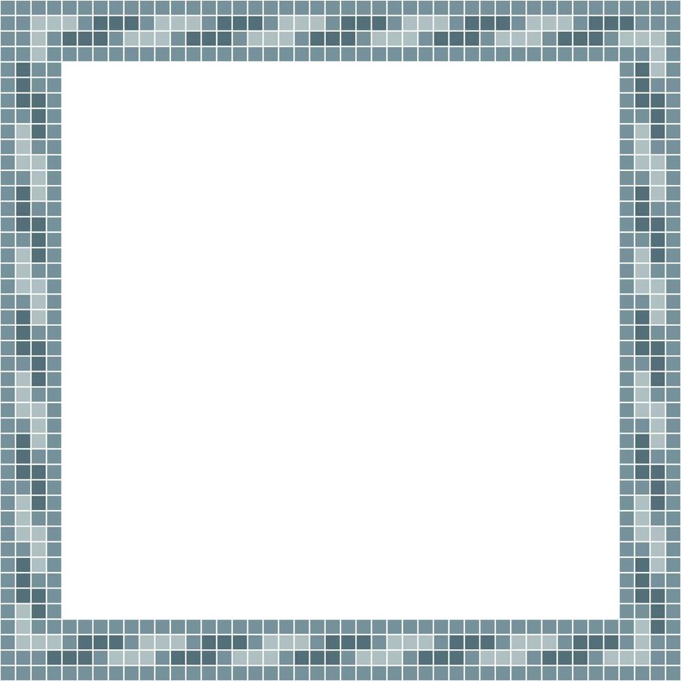 gris tuile cadre, mosaïque tuile cadre, tuile cadre, sans couture modèle, mosaïque Cadre sans couture modèle, mosaïque carrelage texture ou Contexte. salle de bains mur carrelage, nager bassin carrelage avec magnifique modèle. vecteur