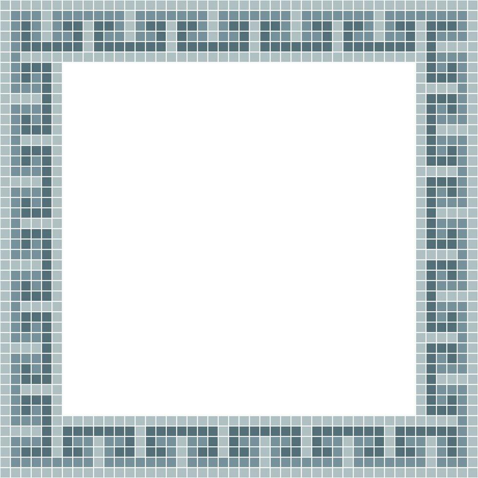 gris tuile cadre, mosaïque tuile cadre, tuile cadre, sans couture modèle, mosaïque Cadre sans couture modèle, mosaïque carrelage texture ou Contexte. salle de bains mur carrelage, nager bassin carrelage avec magnifique modèle. vecteur