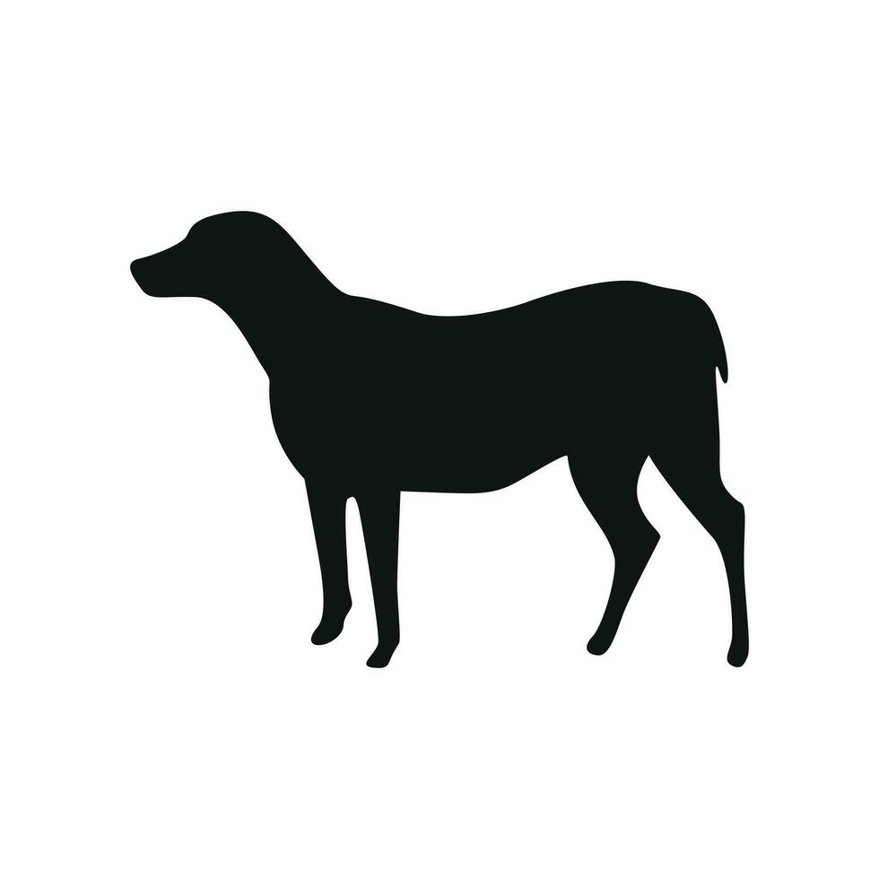 chien silhouette vecteur icône conception. animal de compagnie symbole conception.