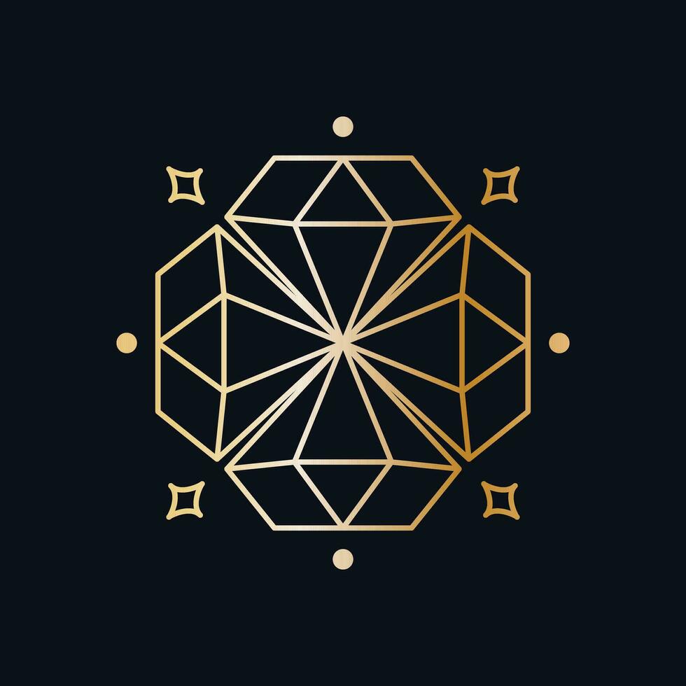 diamants emblème vecteur logo conception. bijoux vecteur icône élément.