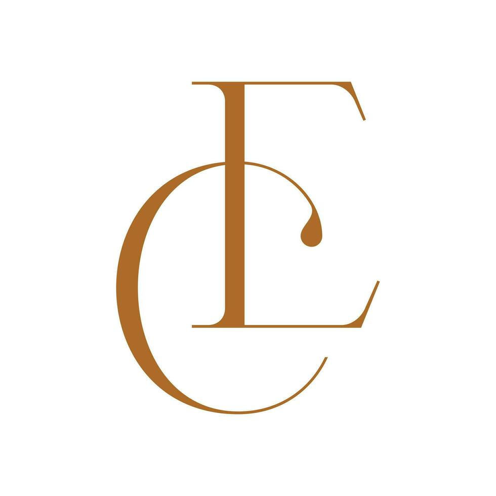 e et c vecteur icône initiales conception. ec ou ce logo symbole.