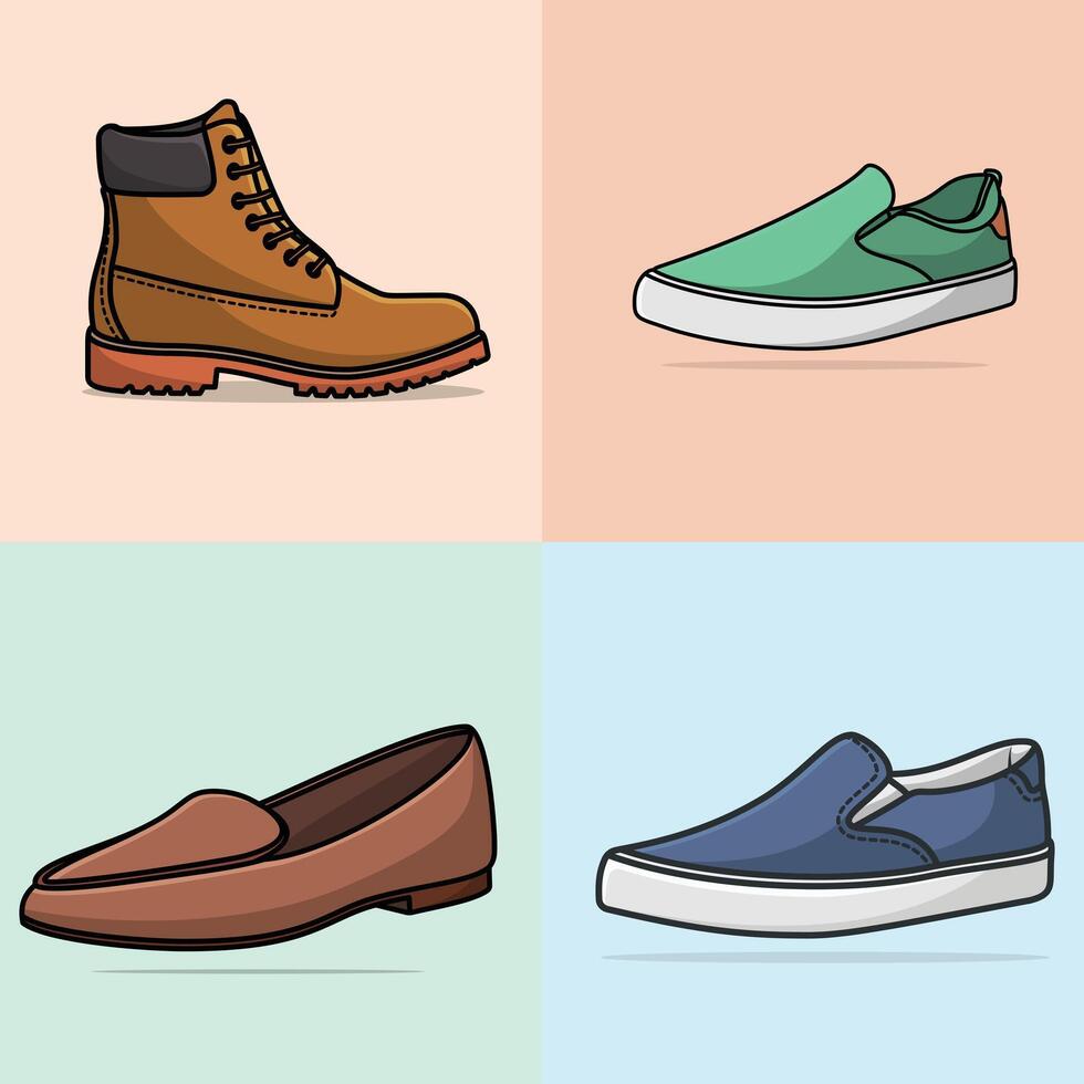 aptitude baskets ensemble, mode des chaussures pour formation fonctionnement chaussure vecteur illustration. des sports chaussures, aptitude se soucier, confortable chaussures, fonctionnement et marche, formation chaussure, actif sport.