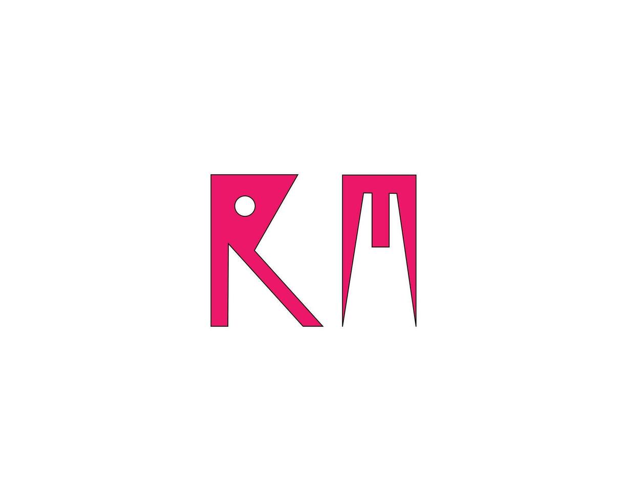 Créatif lettre rm logo conception vecteur modèle