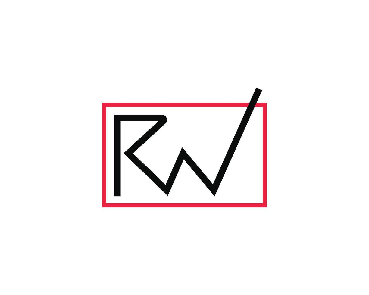 Créatif lettre rw ou rn logo conception vecteur modèle