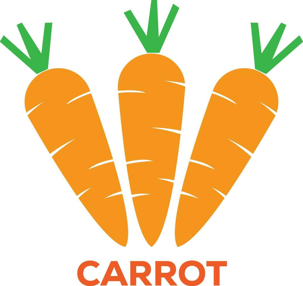 création de logo de carotte vecteur