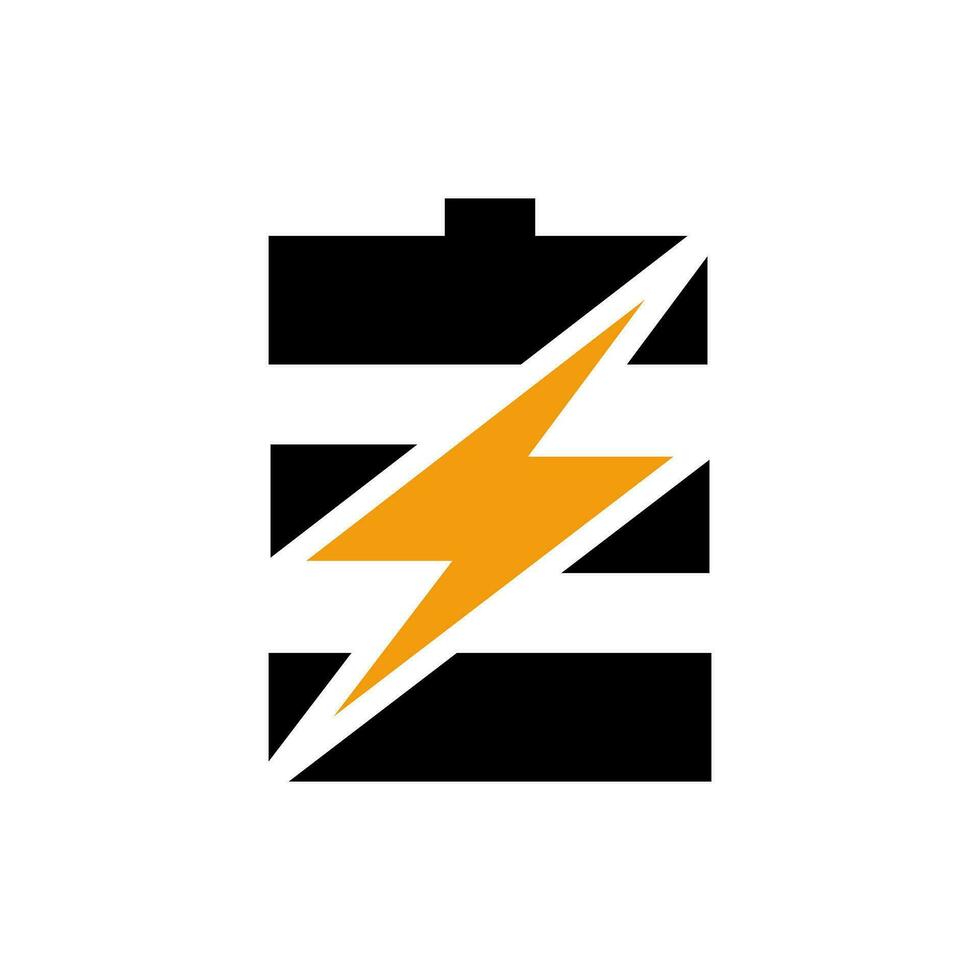 batterie pierre énergie logo conception vecteur