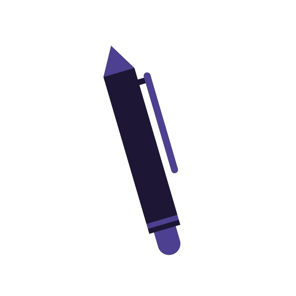 icône isolé de fournitures scolaires stylo vecteur