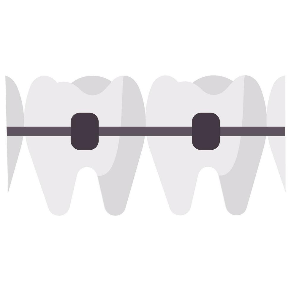 orthodontique vecteur plat icône