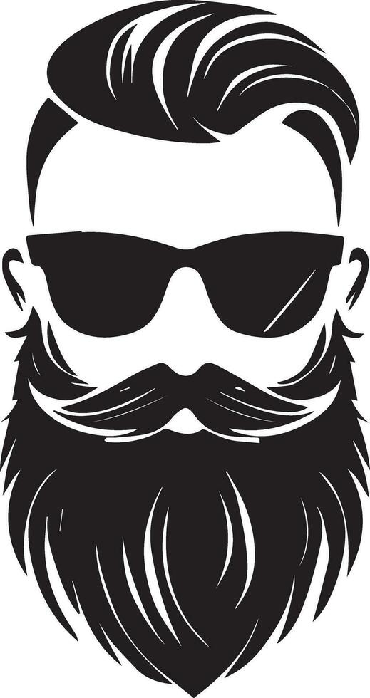 barbe visage vecteur tatouage illustration