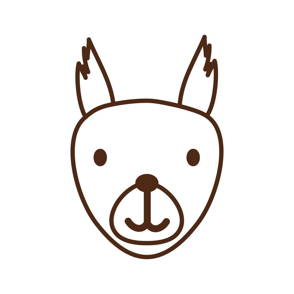 icône de personnage animal sauvage lama mignon vecteur