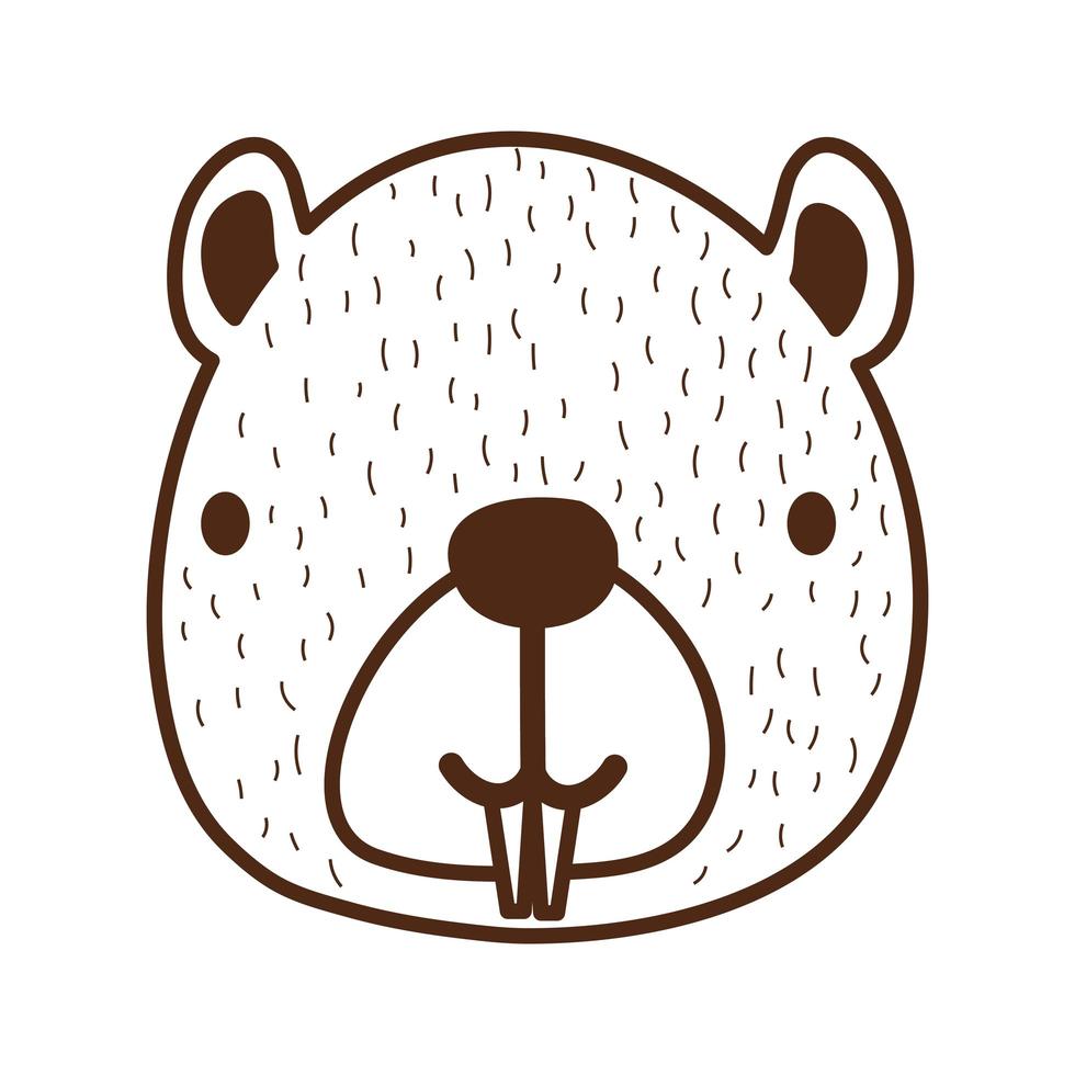 icône de personnage animal sauvage ours mignon vecteur