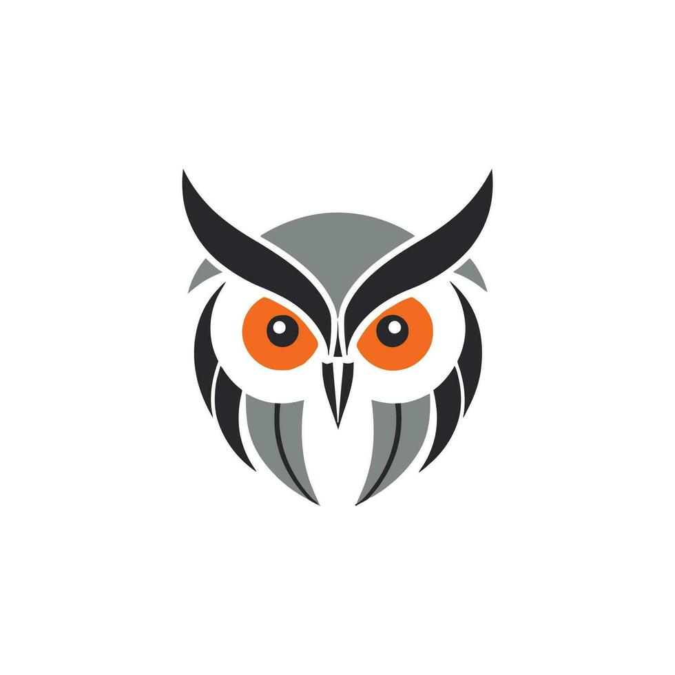 hibou logo illustration vecteur conception modèle