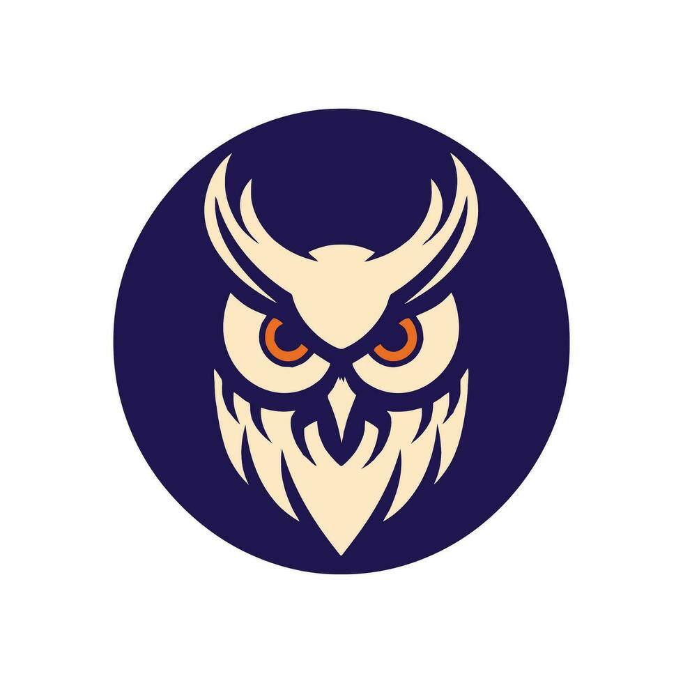 hibou oiseau logo illustration vecteur conception