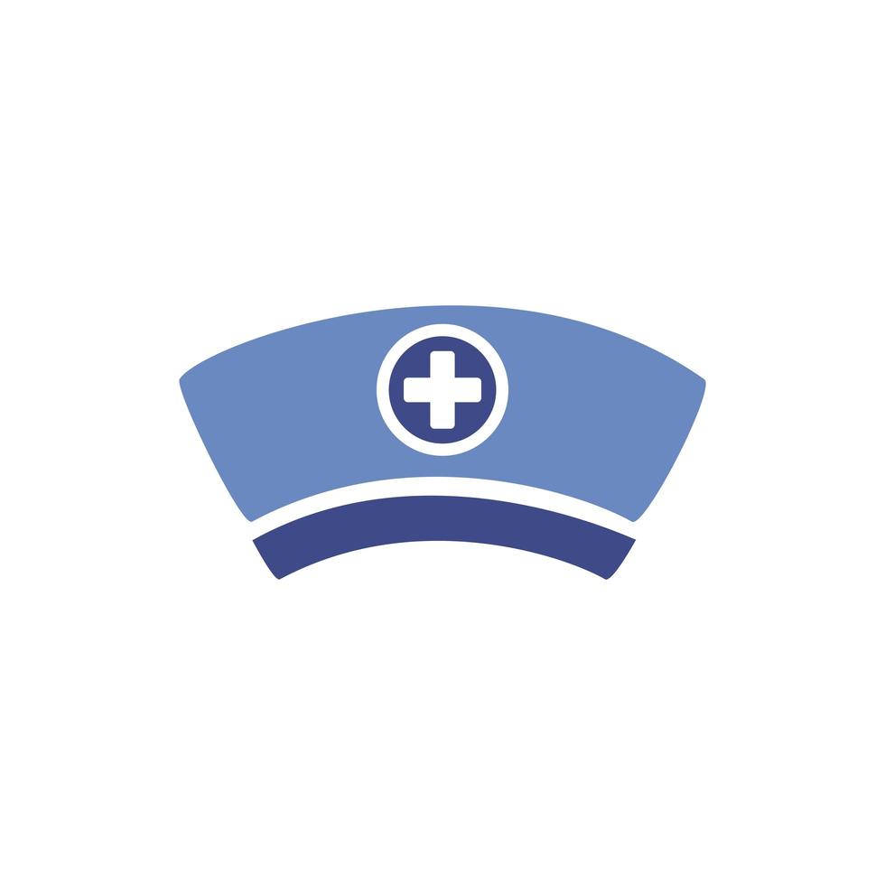 chapeau d'infirmière avec symbole de croix médicale vecteur