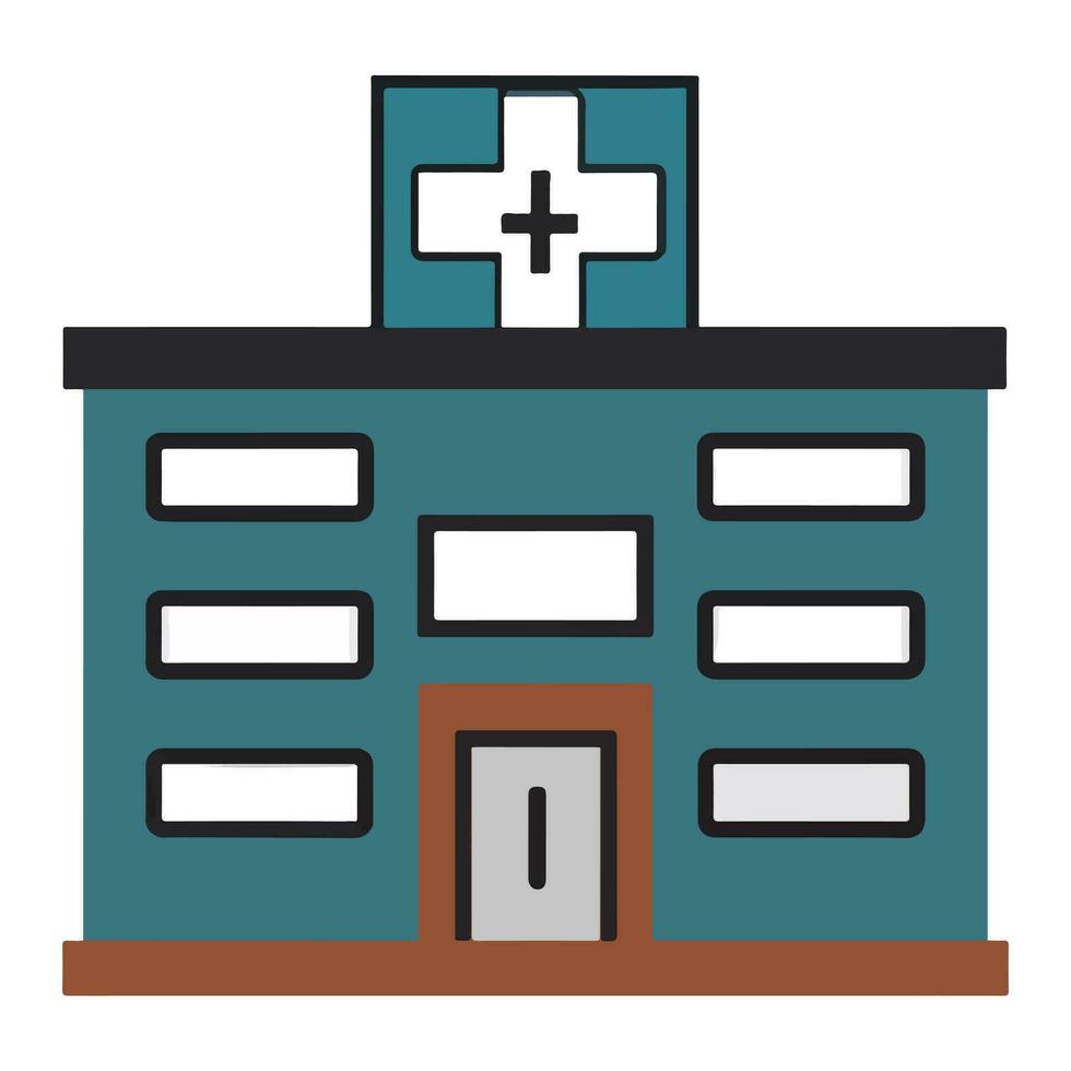 hôpital bâtiment icône vecteur logo. hôpital icône