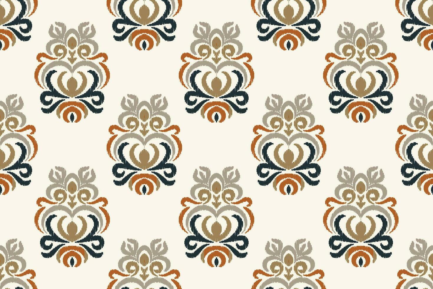ikat floral paisley broderie Contexte. ikat impression géométrique ethnique Oriental modèle traditionnel.aztèque style abstrait vecteur illustration.design pour texture, tissu, vêtements, emballage, paréo.