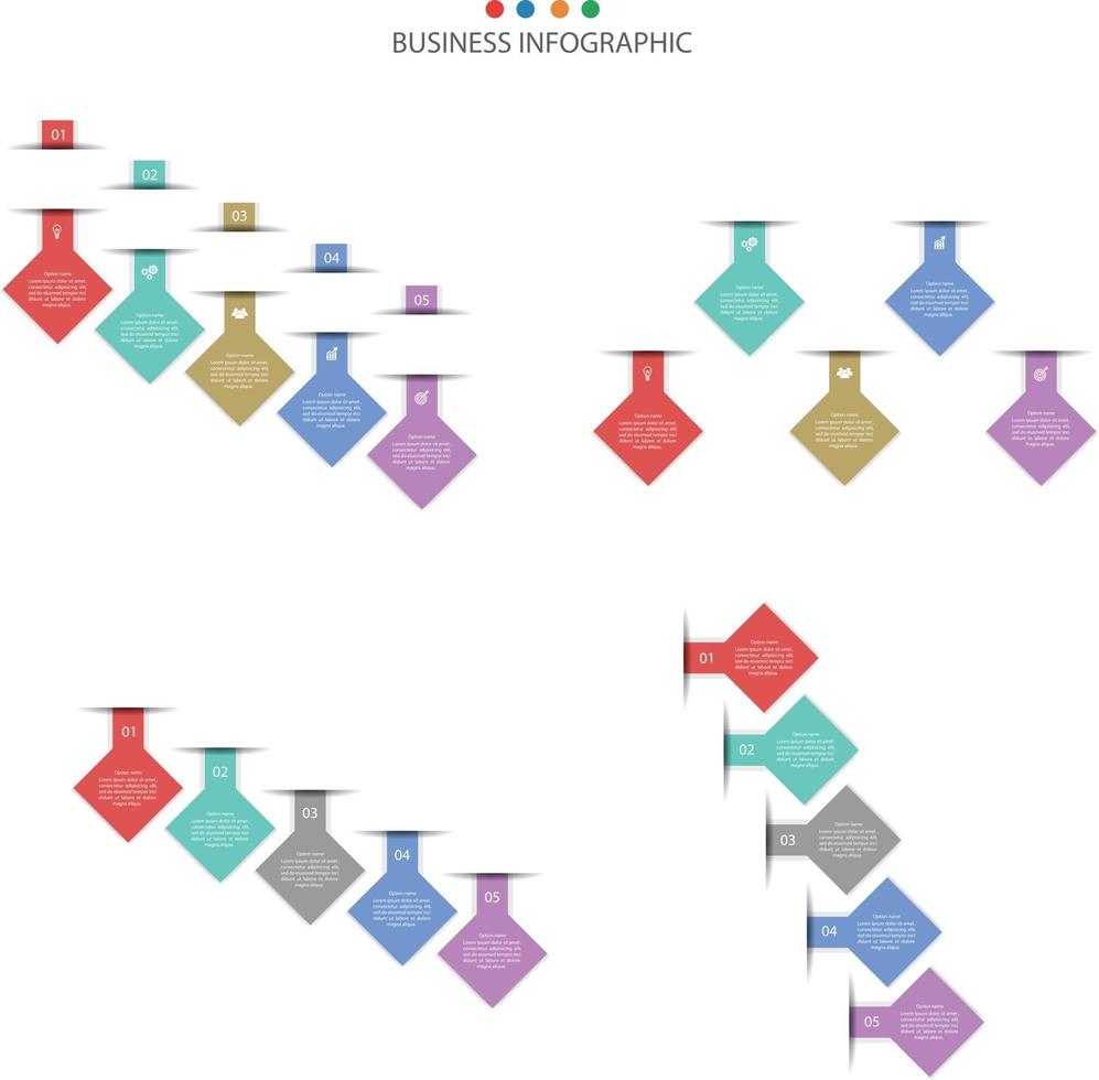 ensemble de modèles d'infographie vecteur