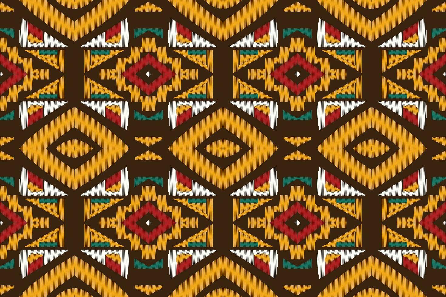 ikat floral paisley broderie Contexte. ikat aztèque géométrique ethnique Oriental modèle traditionnel.aztèque style abstrait vecteur illustration.design pour texture, tissu, vêtements, emballage, paréo.
