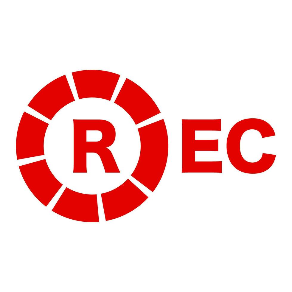 rec logo. enregistrement. vidéo enregistrement. vecteur. vecteur