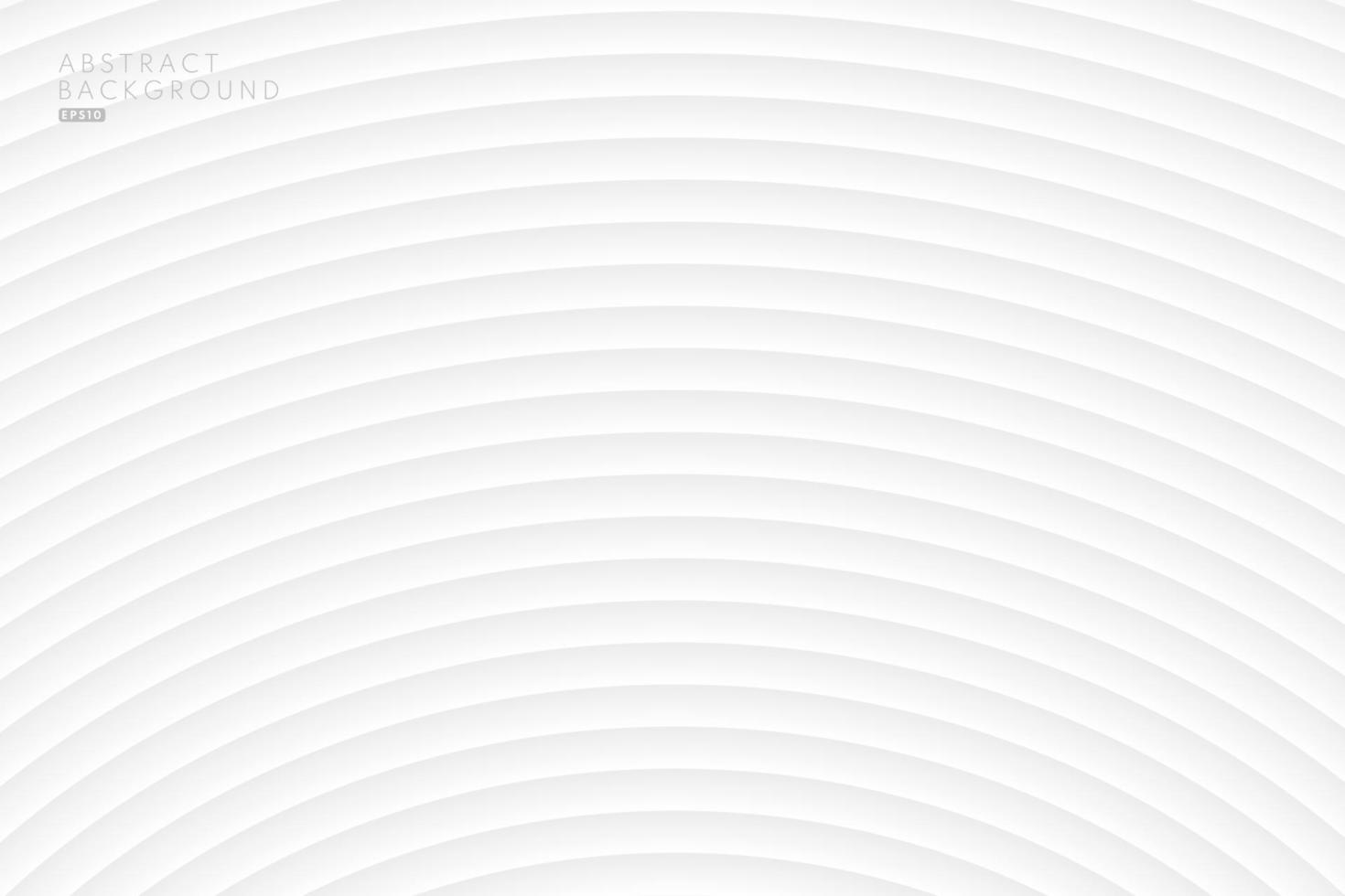 cercles blancs et gris abstraits fond de lignes de motif de rotation. couleur argent simple et minimale. concept de décoration design pour la mise en page web, l'affiche, la bannière. illustration vectorielle. vecteur