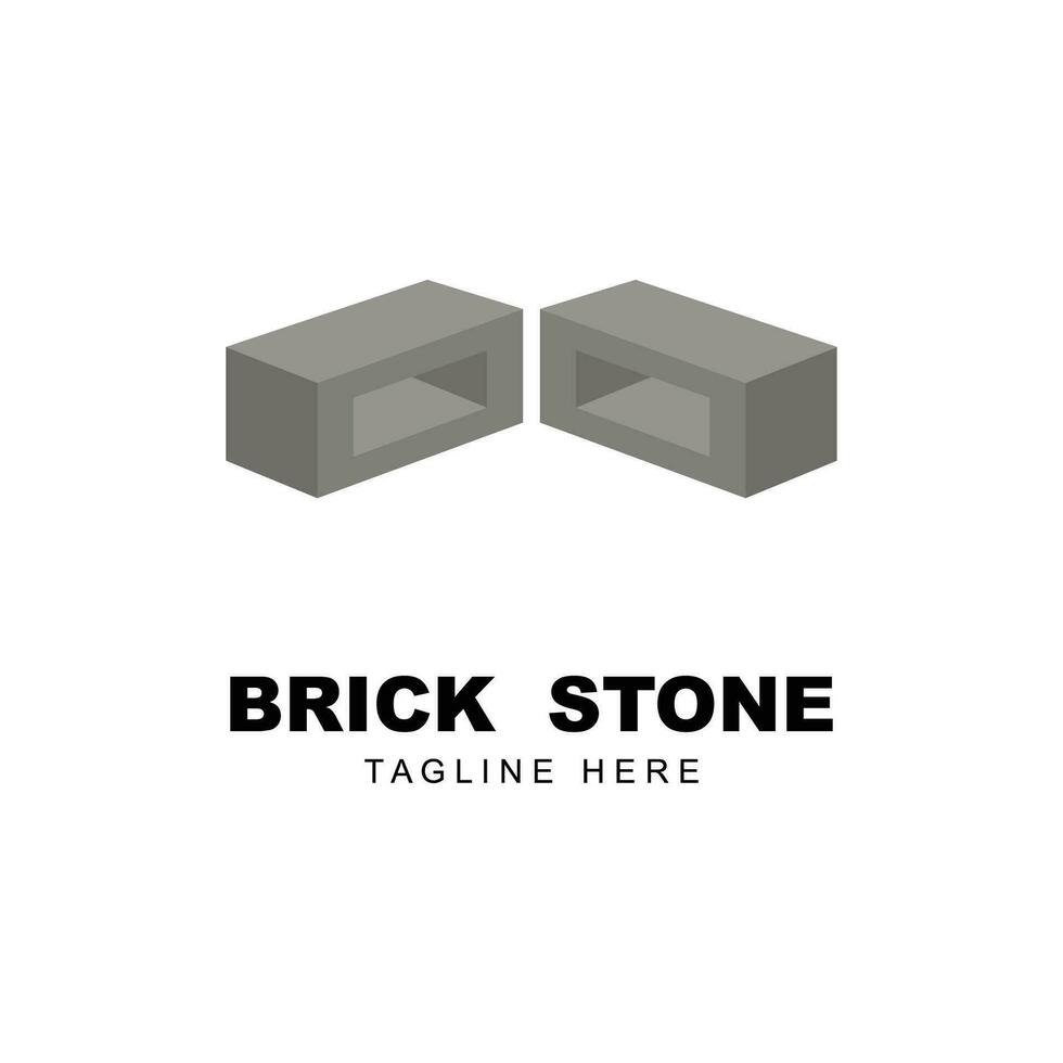 brique pierre logo icône vecteur