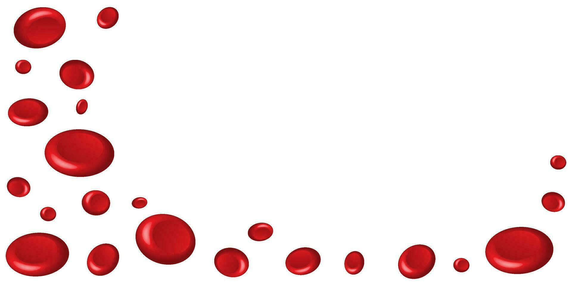 rouge du sang cellules sur isolé blanc Contexte. médical et soins de santé concept. anatomie thème vecteur