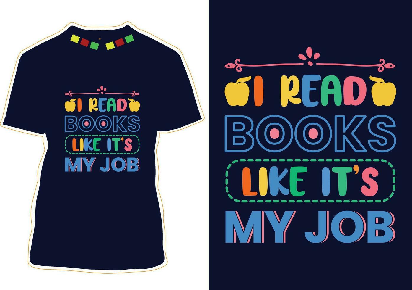 je lis livres comme c'est mon emploi T-shirt conception vecteur