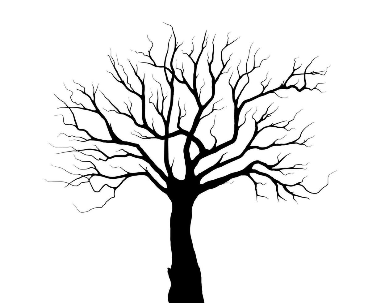 noir arbre symbole style et blanc Contexte. pouvez être utilisé pour votre travail. vecteur